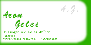 aron gelei business card